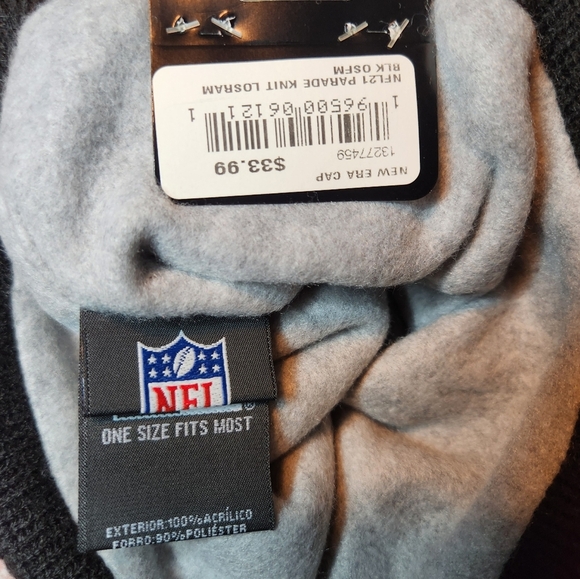 New Era Los Angeles Chargers Superbowl 56 Black & Grey Winter Beanie One Size - Picture 3 of 3